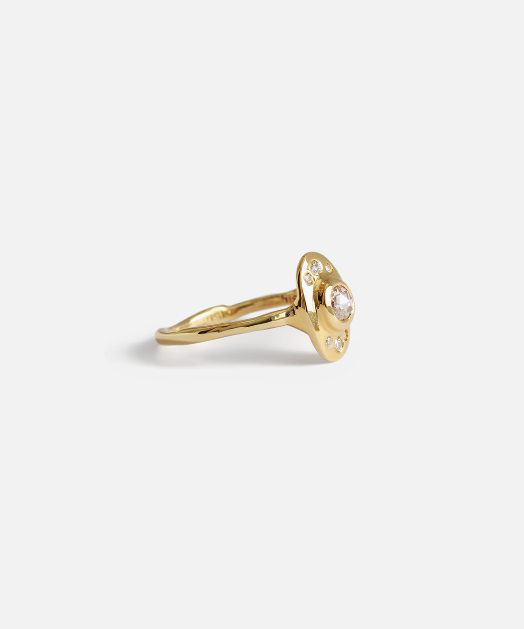 Branch Ring / Rose Cut Diamond Oval By Nishi