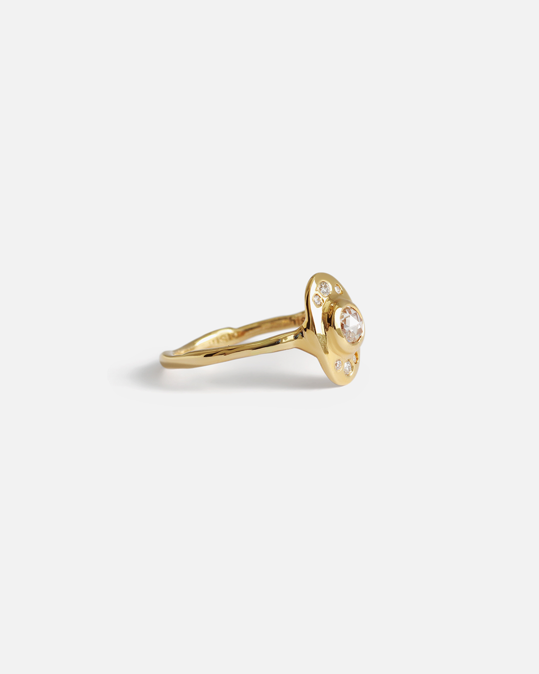 Branch Ring / Rose Cut Diamond Oval By Nishi
