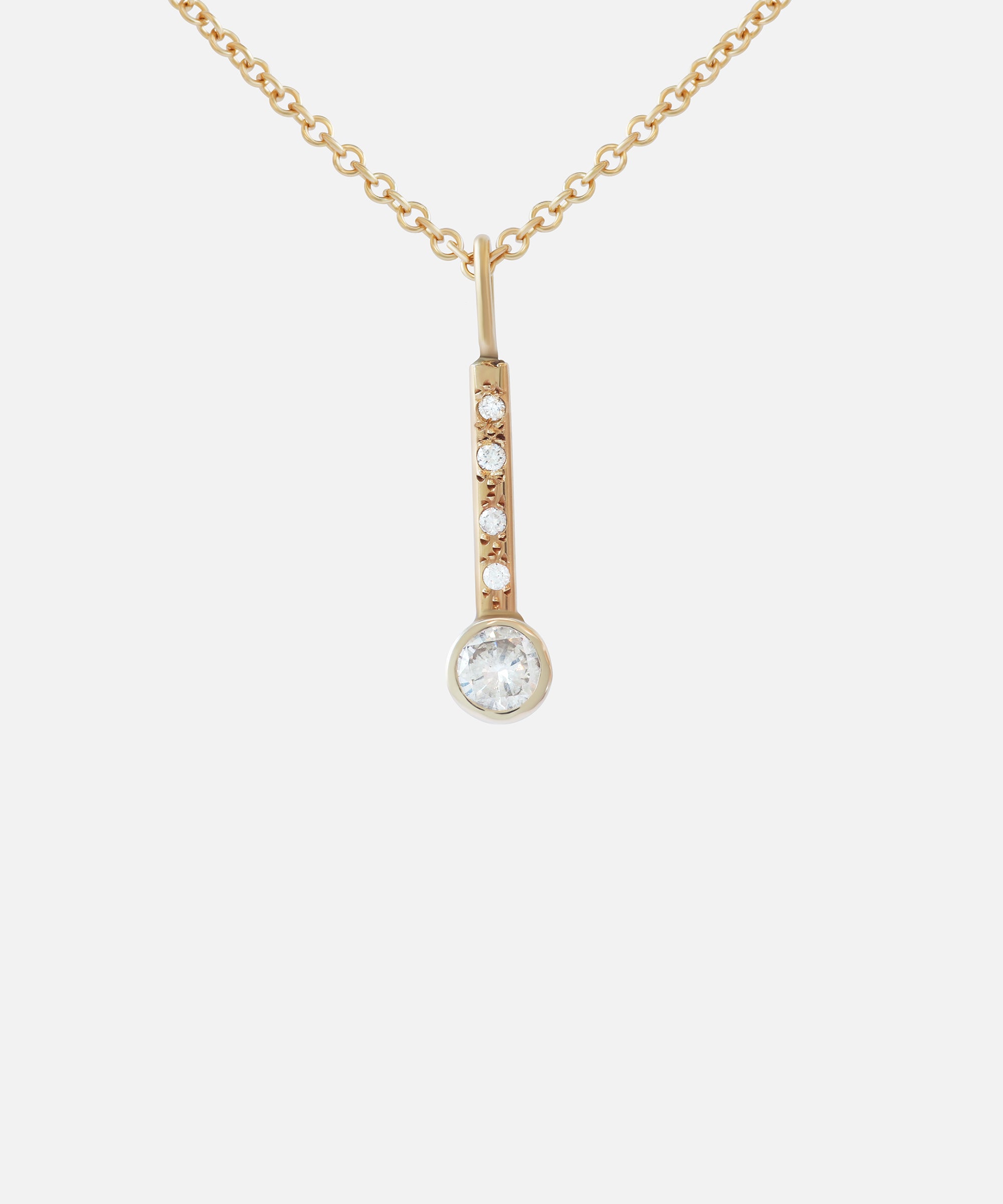 Bezel Stick / Diamond Necklace By Nishi