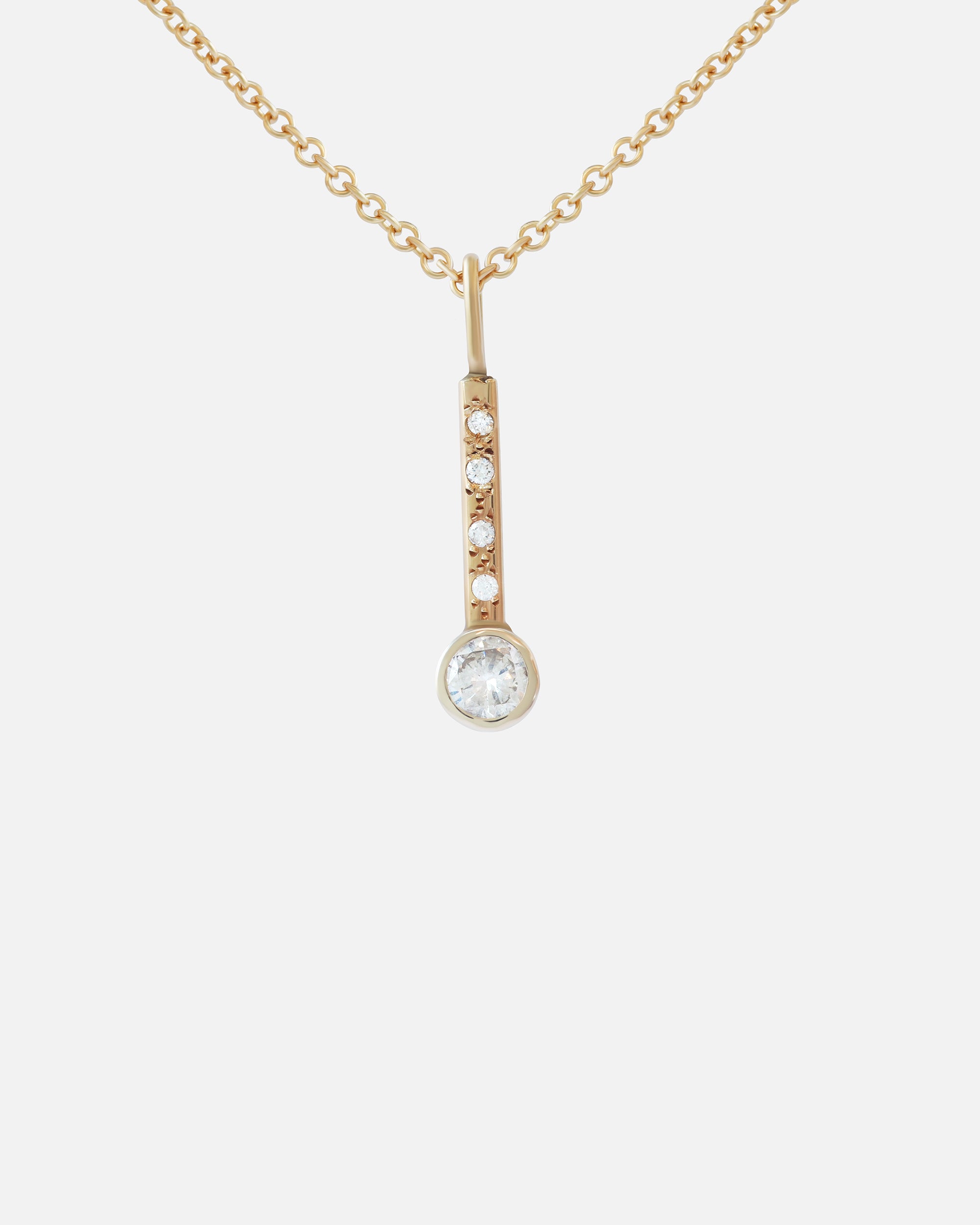 Bezel Stick / Diamond Necklace By Nishi