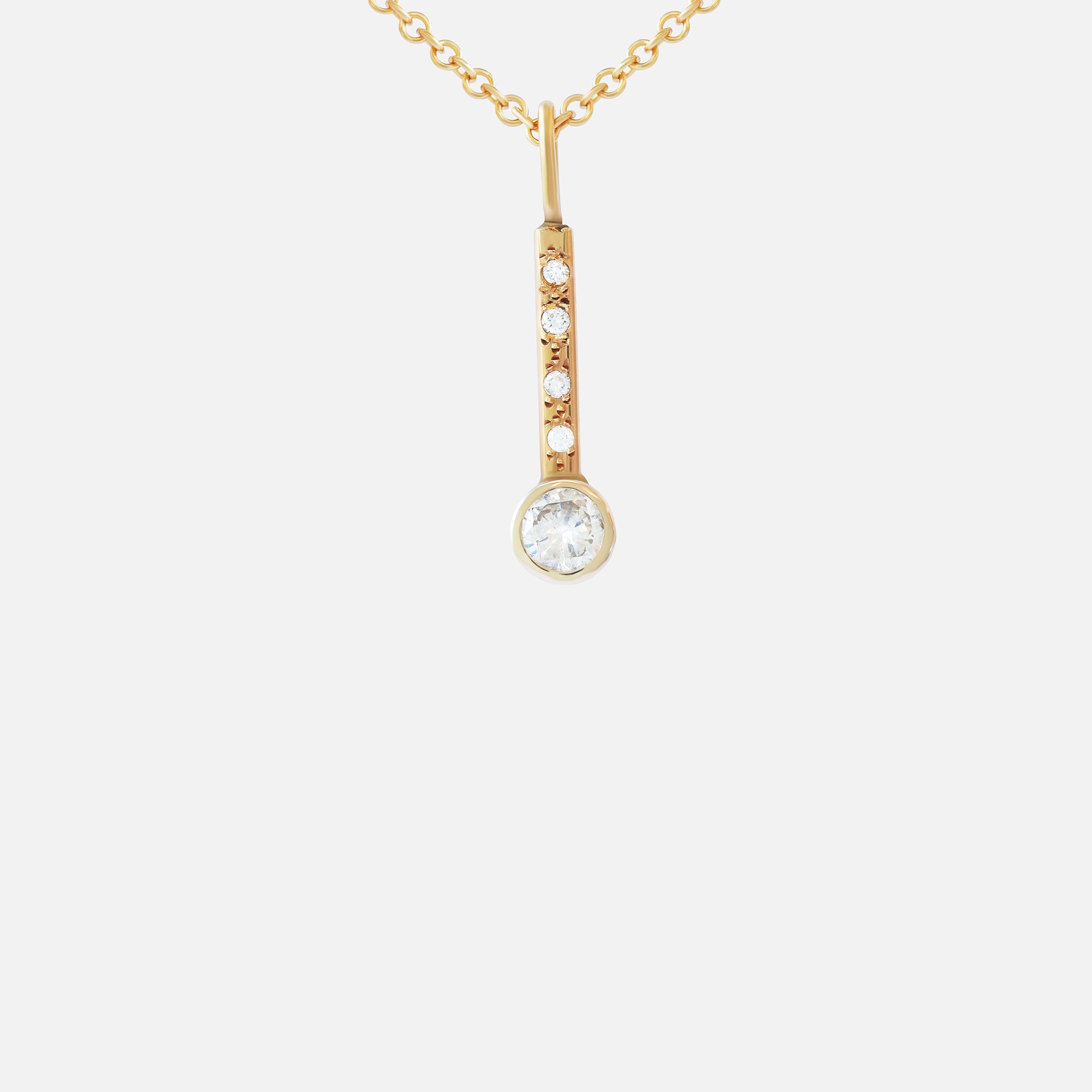 Bezel Stick / Diamond Necklace By Nishi in pendants Category