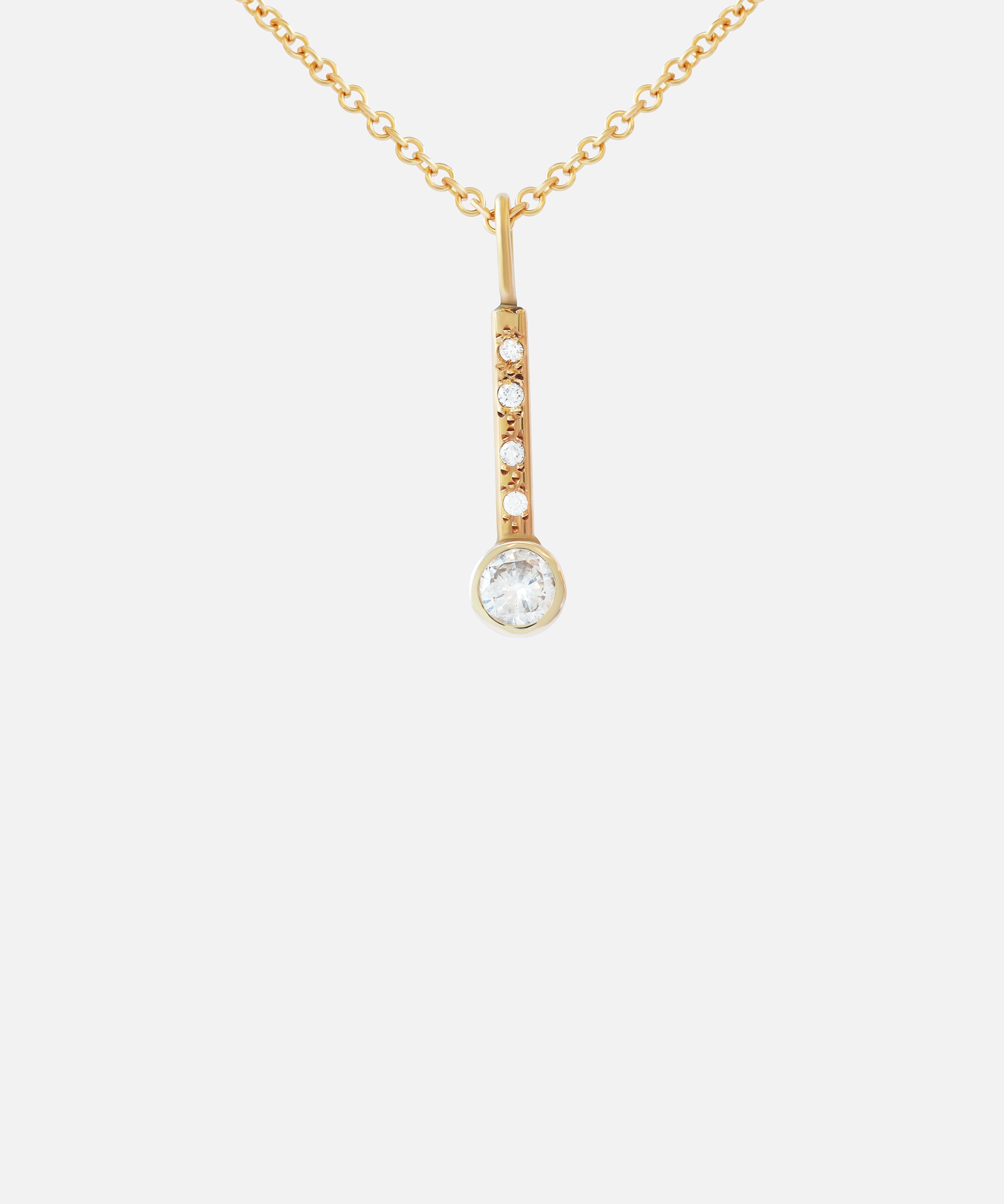 Bezel Stick / Diamond Necklace By Nishi