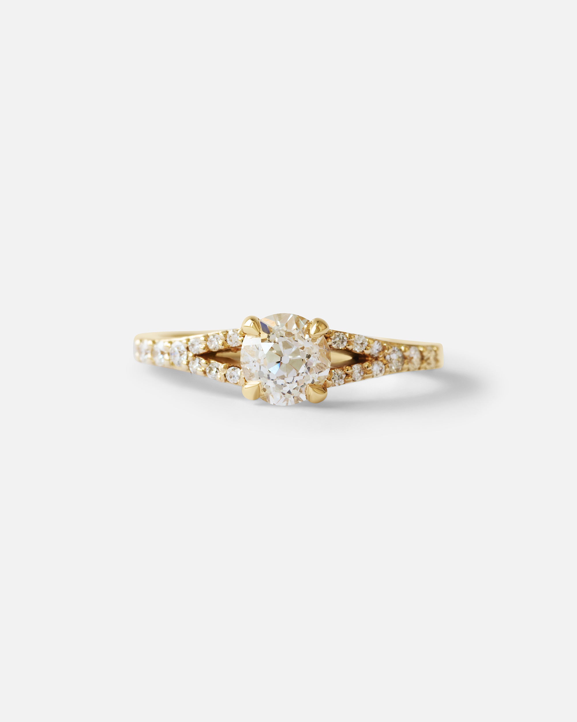 Old European Cut Diamond / Split Shank Ring By Nishi