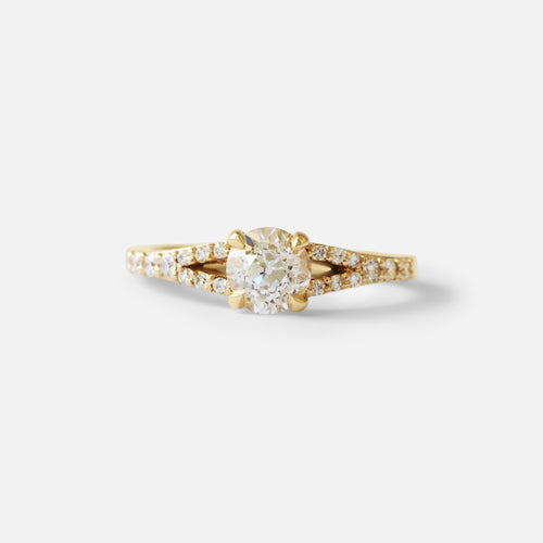 Old European Cut Diamond / Split Shank Ring By Nishi in ENGAGEMENT Category
