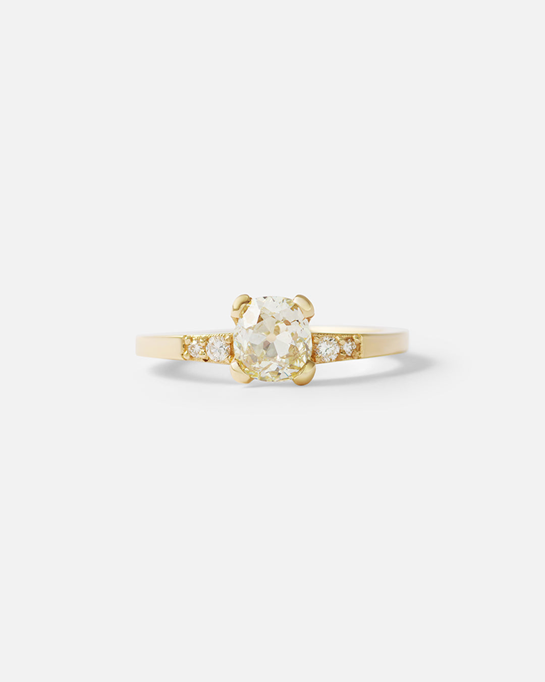 Antique Cushion Ring / Old Mine Cut Diamond By Nishi in ENGAGEMENT Category