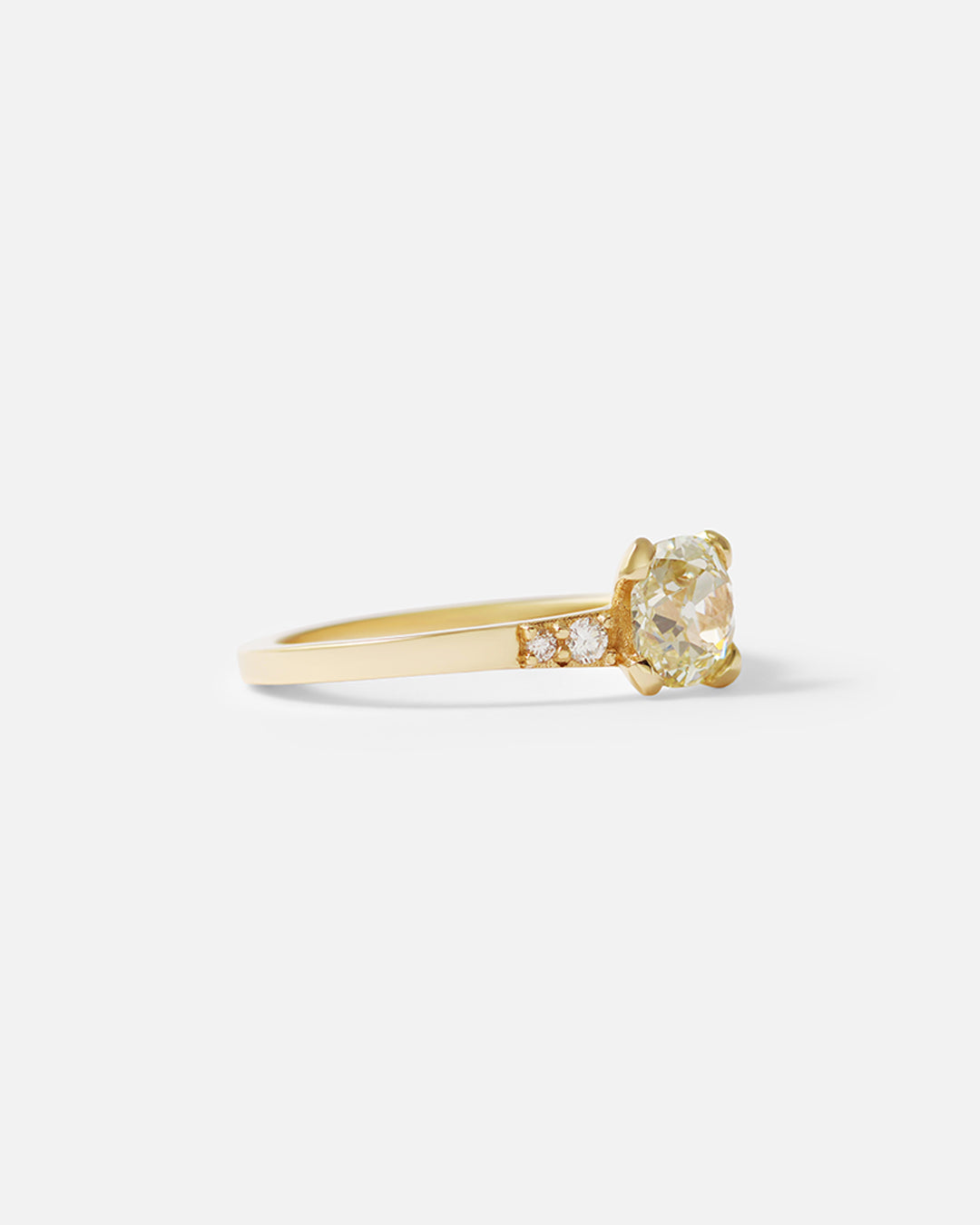 Antique Cushion Ring / Old Mine Cut Diamond By Nishi in ENGAGEMENT Category