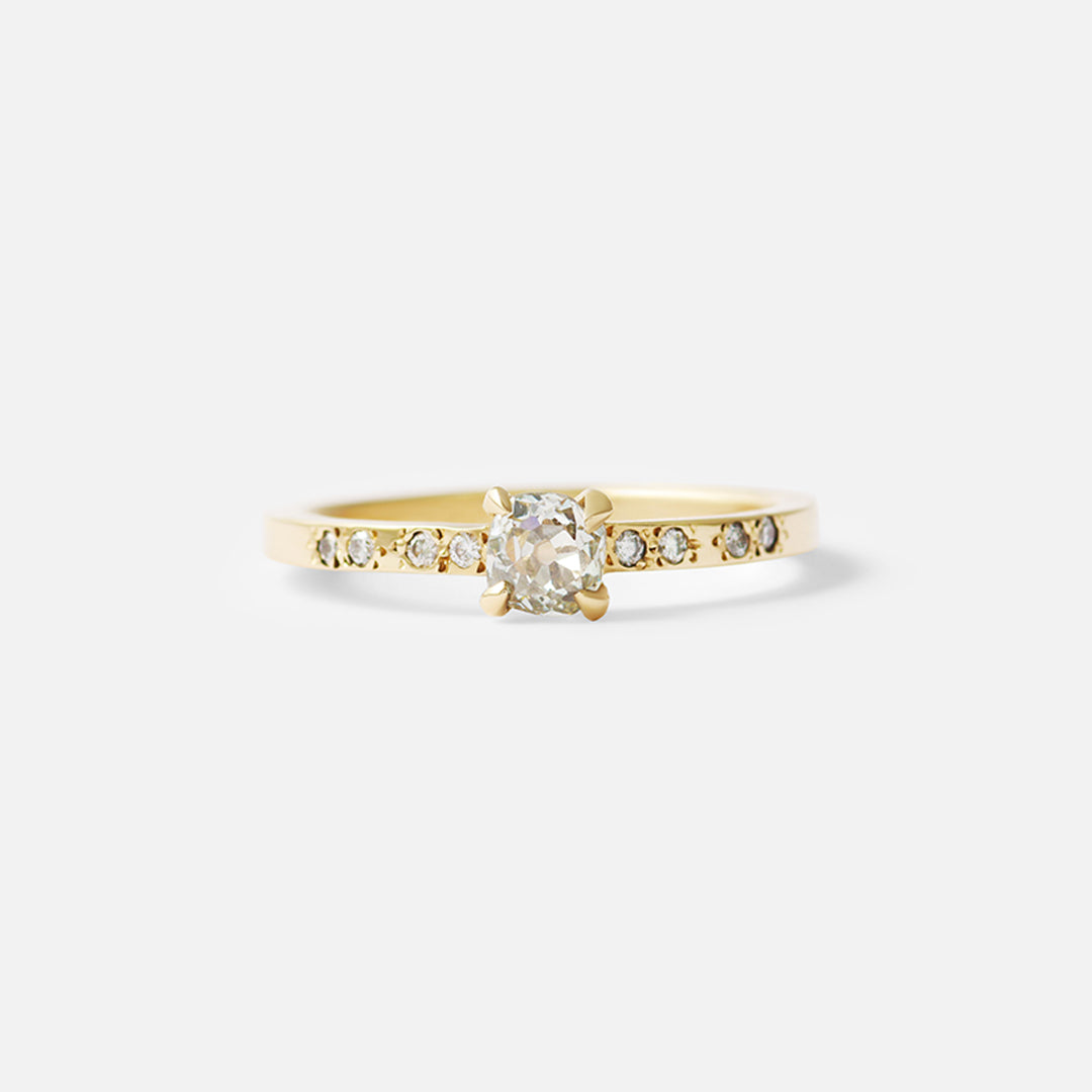 Solitaire Star Set Ring / Old Mine Cut Diamond By Nishi