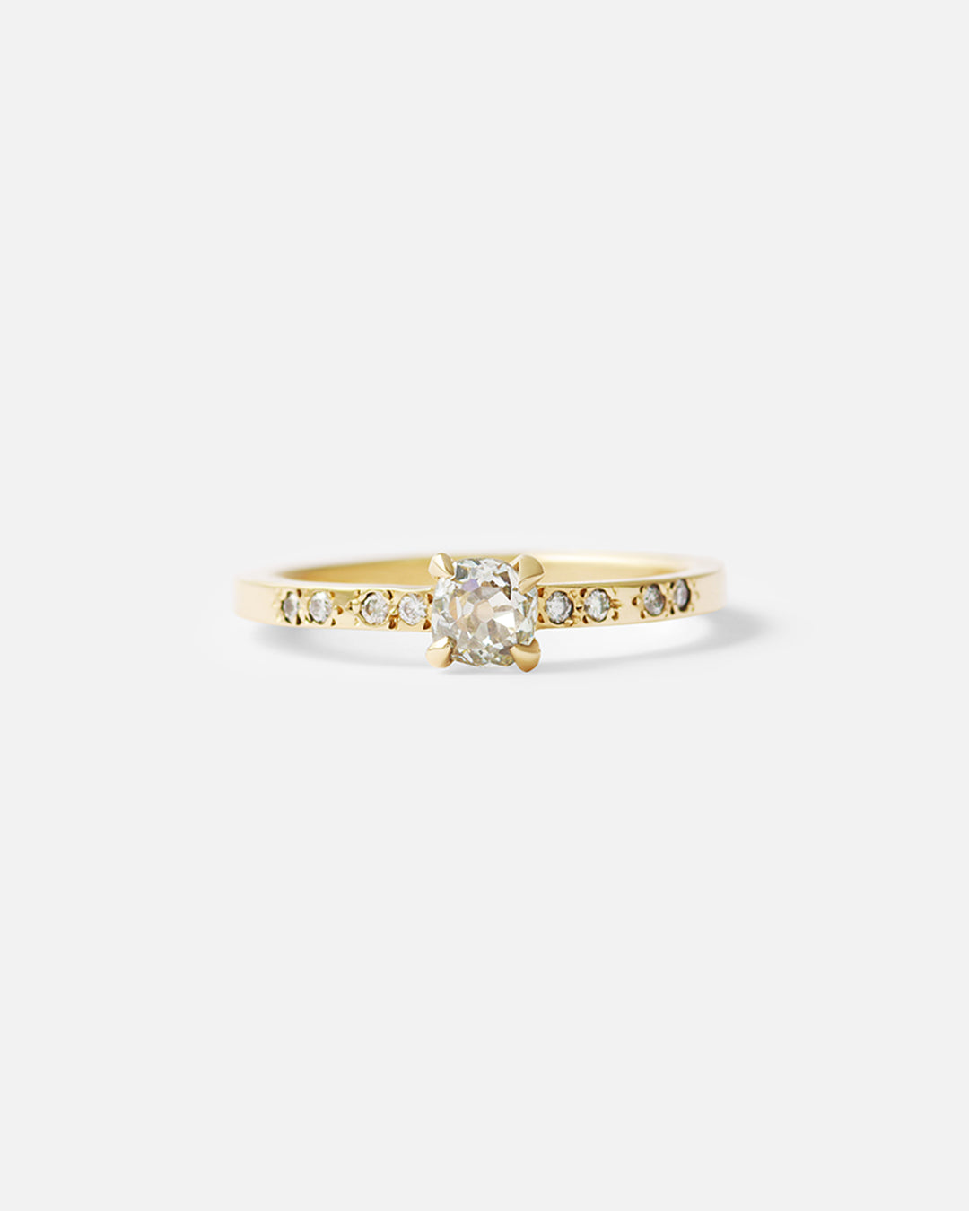 Solitaire Star Set Ring / Old Mine Cut Diamond By Nishi in Engagement Rings Category