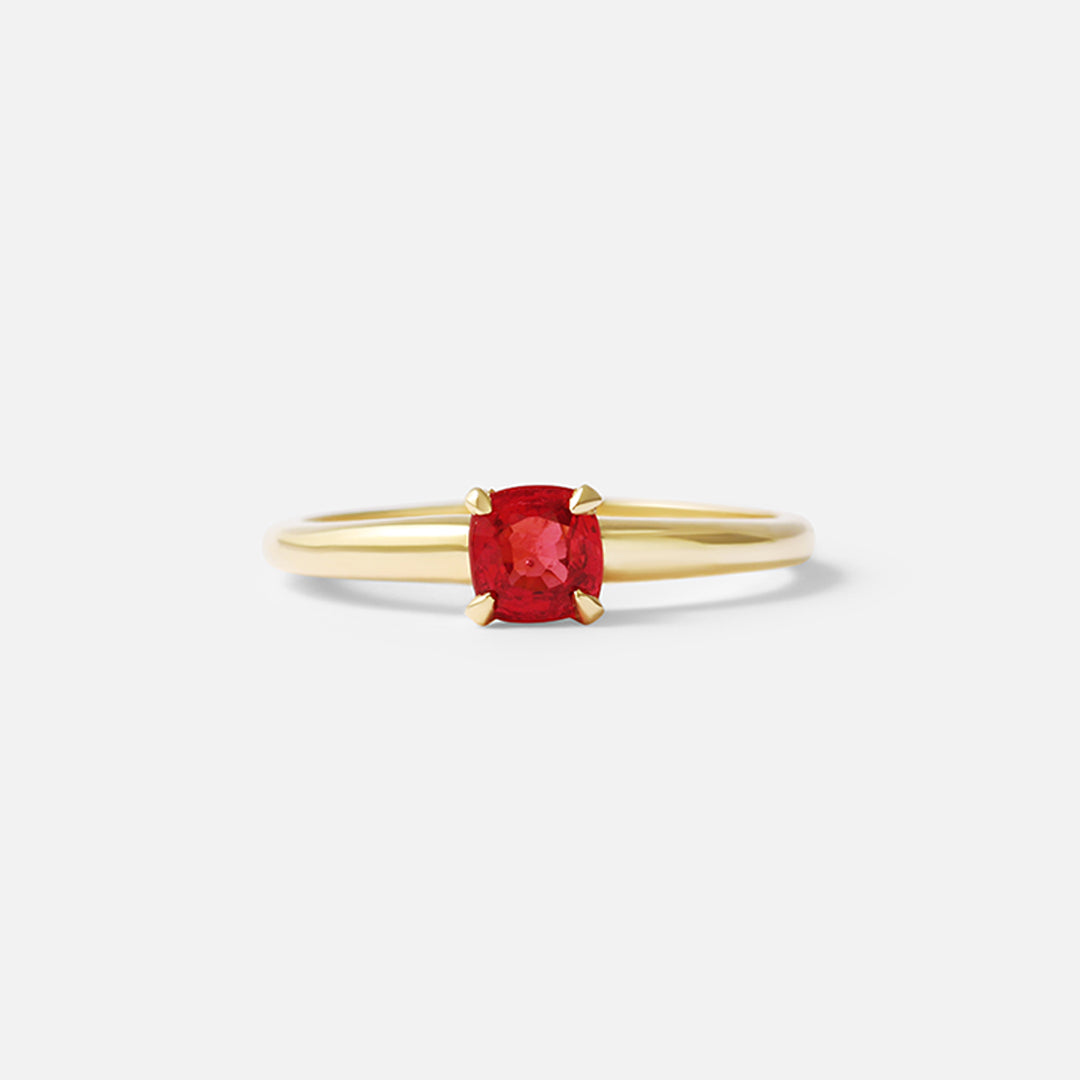 Solitaire Ring / Red Spinel By Nishi