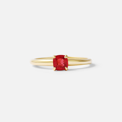 Solitaire Ring / Red Spinel By Nishi in ENGAGEMENT Category