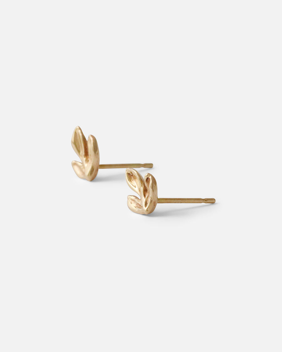 Leaf / Yellow Studs By O Channell Designs in earrings Category