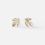 Leaf / White Studs By O Channell Designs