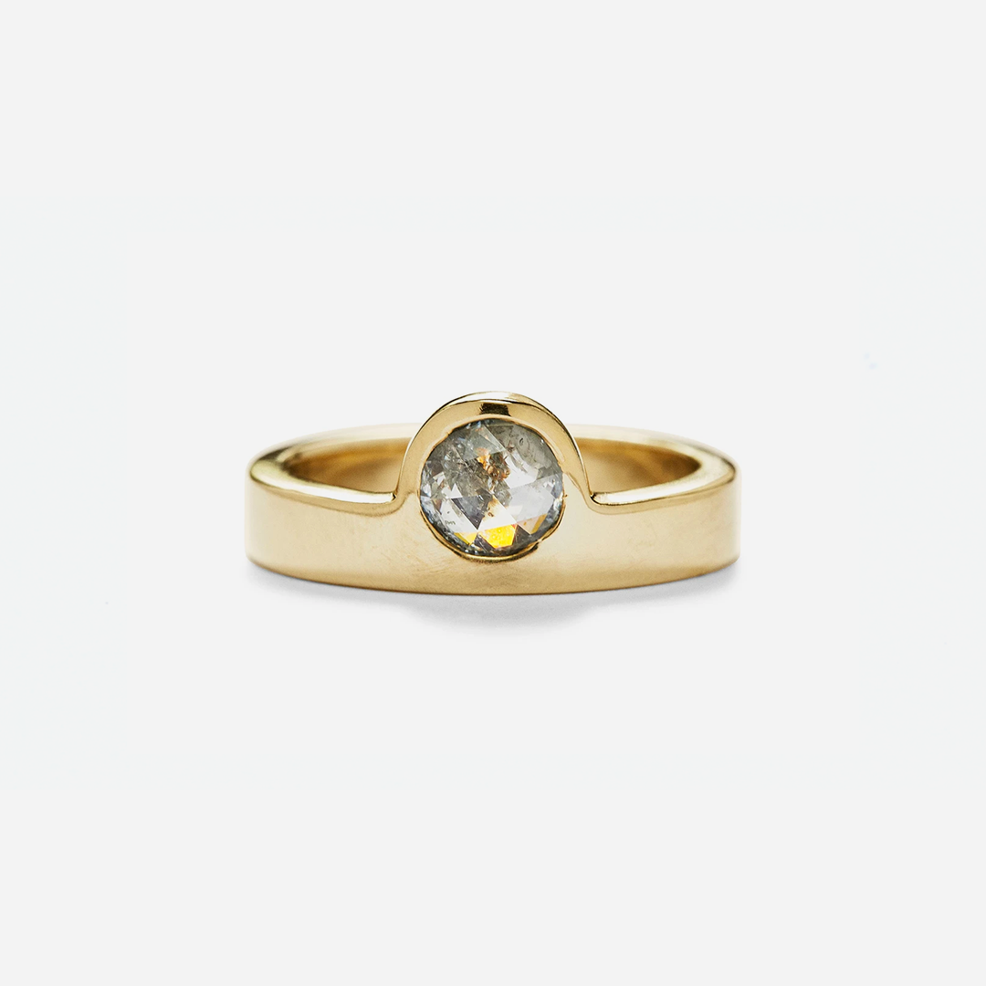 Odine / Rose Cut Diamond Ring By Casual Seance in ENGAGEMENT Category