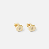 Textured Diamond / Studs By Tricia Kirkland in earrings Category
