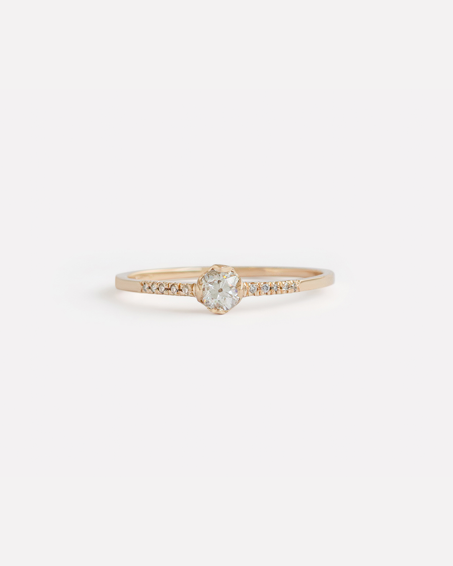 Pave / 3mm Old European Cut Diamond By fitzgerald jewelry in ENGAGEMENT Category