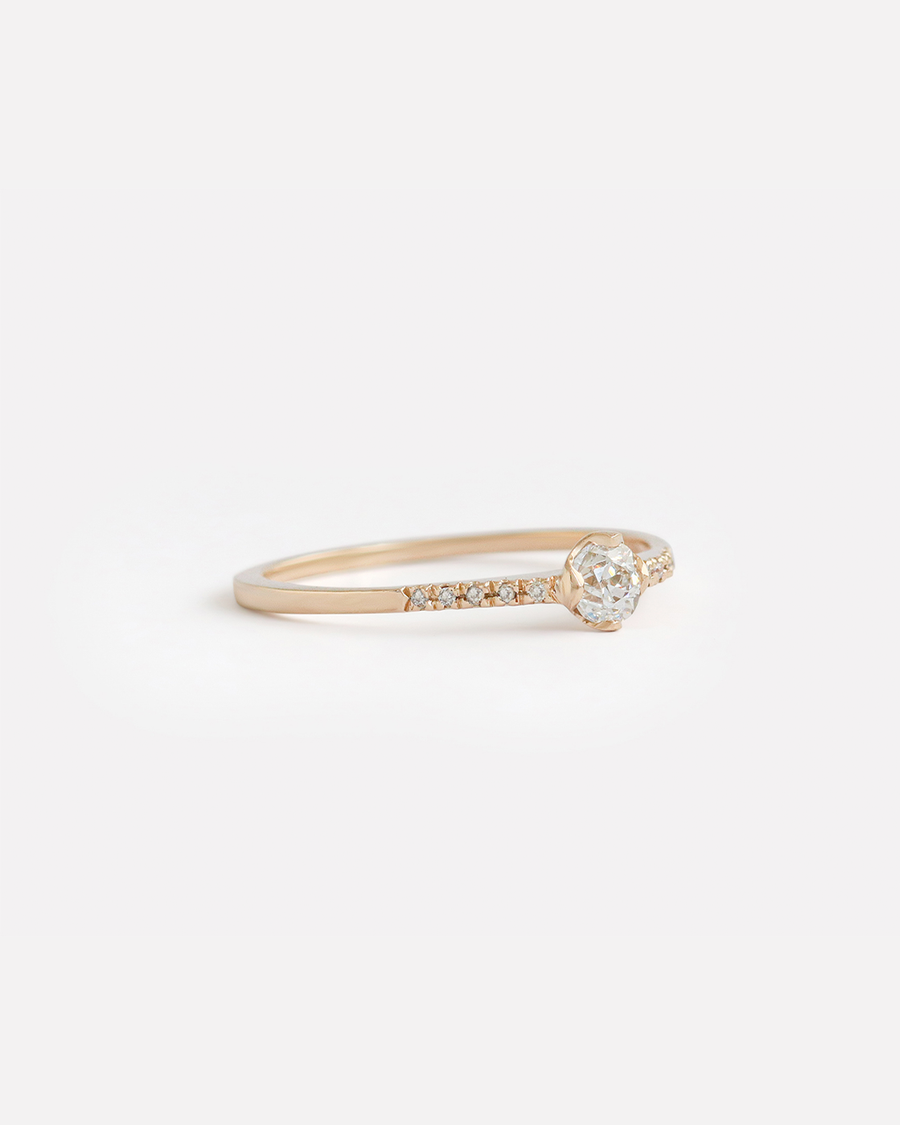 Pave / 3mm Old European Cut Diamond By fitzgerald jewelry in ENGAGEMENT Category