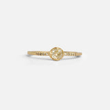 Pave / 4mm Old Mine cut Diamond By fitzgerald jewelry in ENGAGEMENT Category
