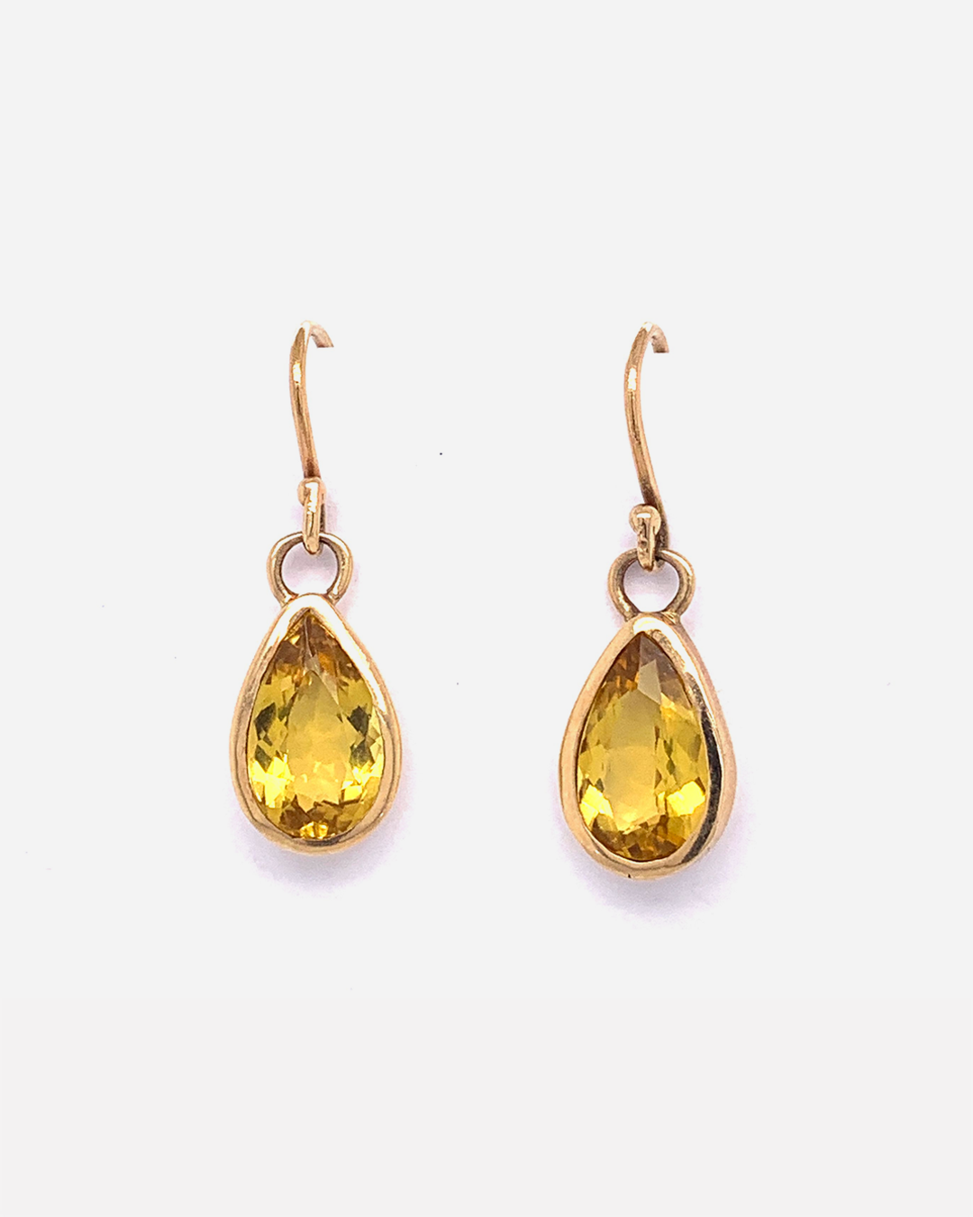 Pear / Citrine Drop Earrings By fitzgerald jewelry in earrings Category