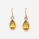 Pear / Citrine Drop Earrings By fitzgerald jewelry in earrings Category
