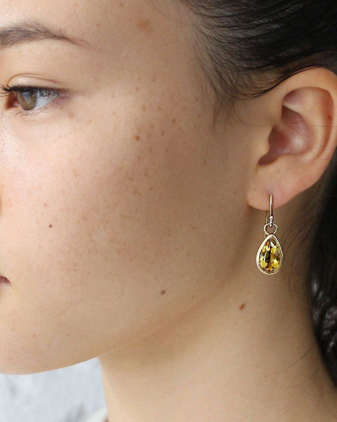 Pear / Citrine Drop Earrings By fitzgerald jewelry