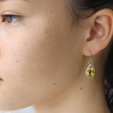 Pear / Citrine Drop Earrings By fitzgerald jewelry in earrings Category