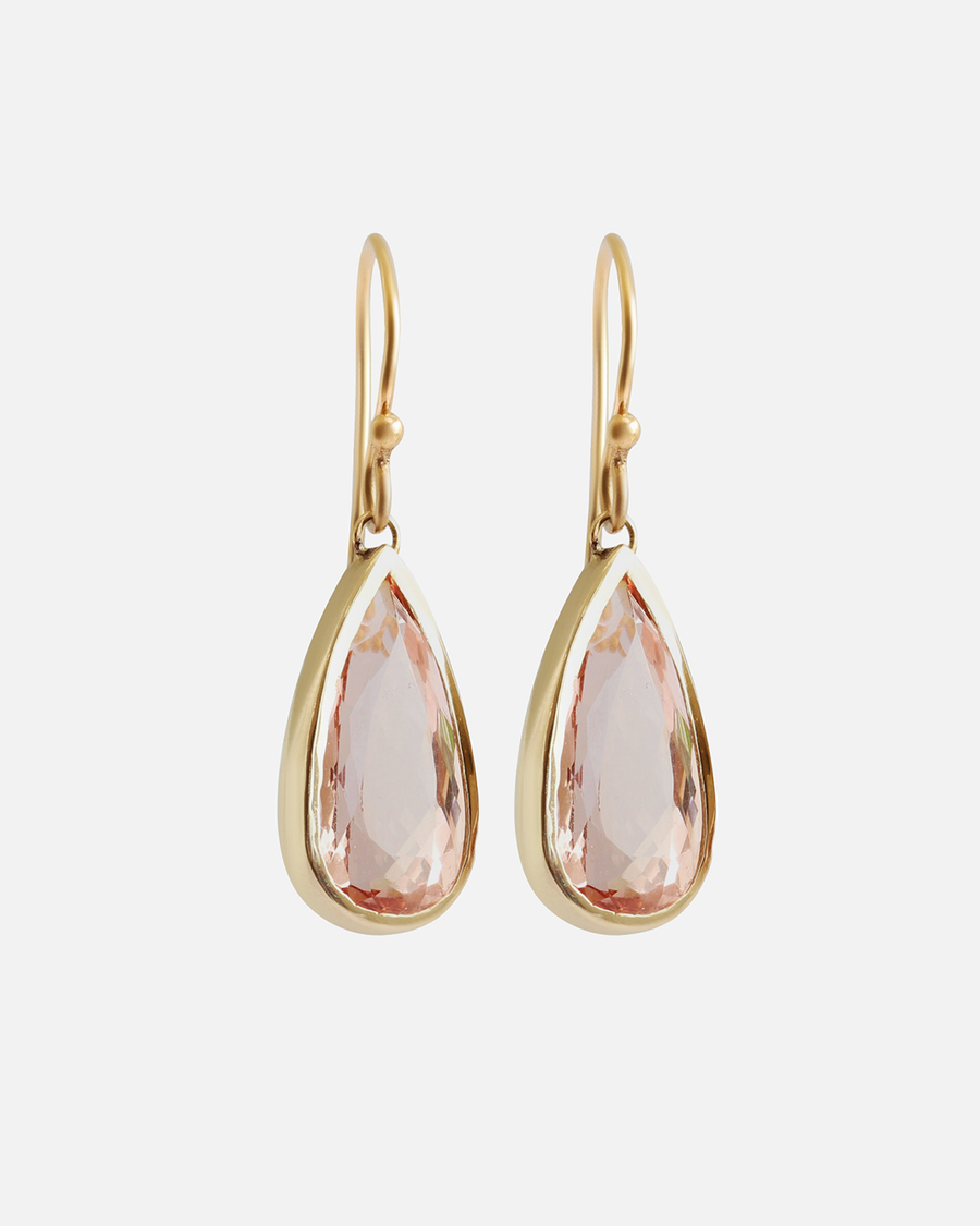 Pear / Morganite Drop Earrings By fitzgerald jewelry in earrings Category