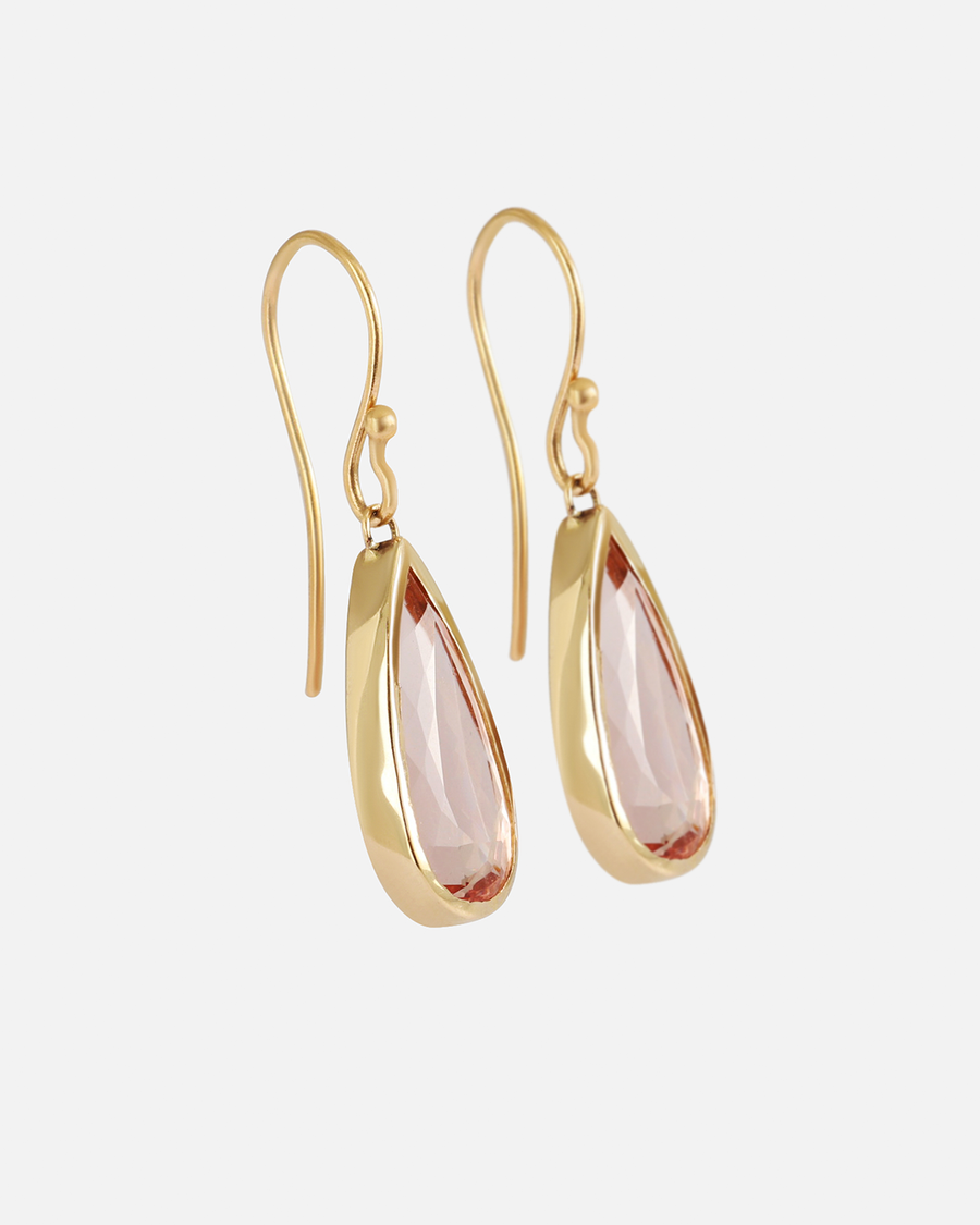Pear / Morganite Drop Earrings By fitzgerald jewelry in earrings Category