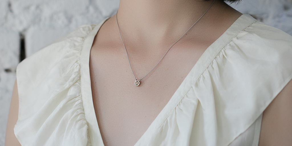 Pebble Pendant / Brown Diamond By Hiroyo in pendants Category