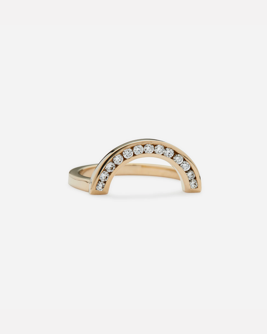 Petite Rainbow / White Diamond Ring By Casual Seance in rings Category