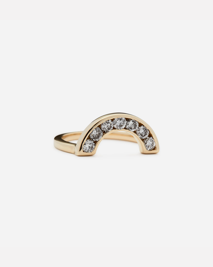 Rainbow / Grey Diamond Ring By Casual Seance in rings Category