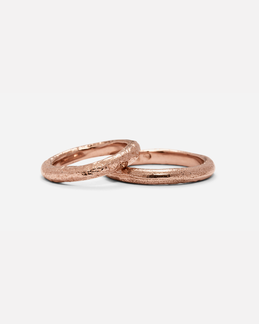 Round Band / 3.35mm Reticulated By fitzgerald jewelry in WEDDING Category