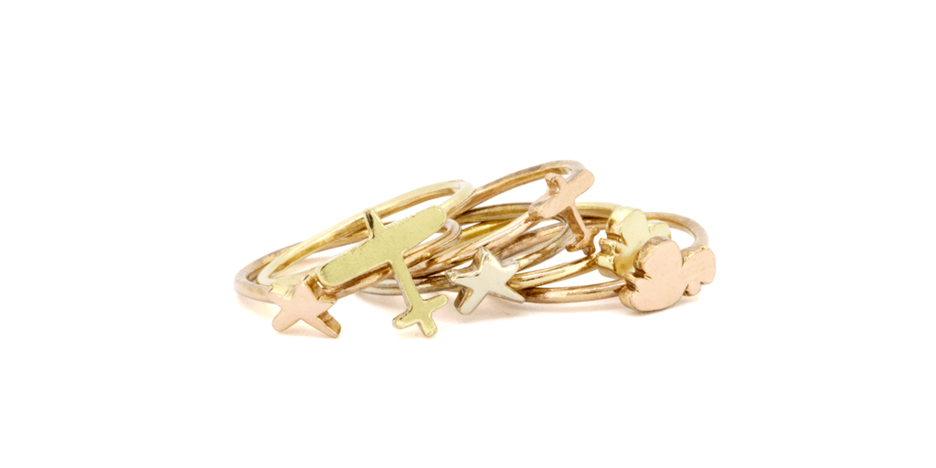 Sky / Stack Cloud Ring By fitzgerald jewelry in rings Category