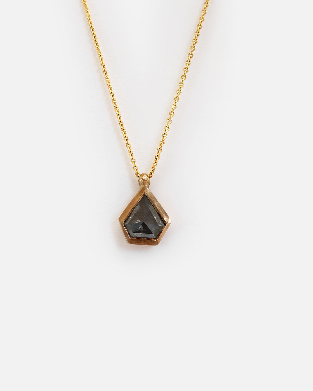 Rock Pendant / Salt + Pepper Diamond By Hiroyo in pendants Category