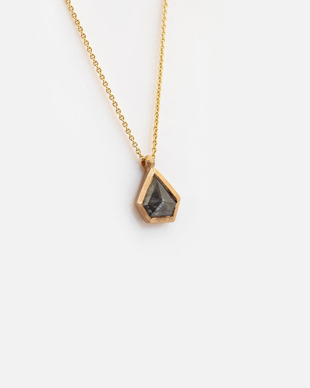 Rock Pendant / Salt + Pepper Diamond By Hiroyo in pendants Category