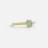 Rock / Portrait Cut Sapphire Ring By fitzgerald jewelry in ENGAGEMENT Category