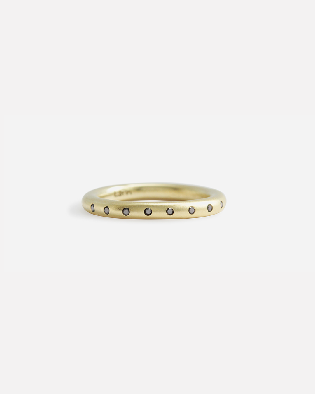 Round Band / Flush 8 Black Diamonds By fitzgerald jewelry
