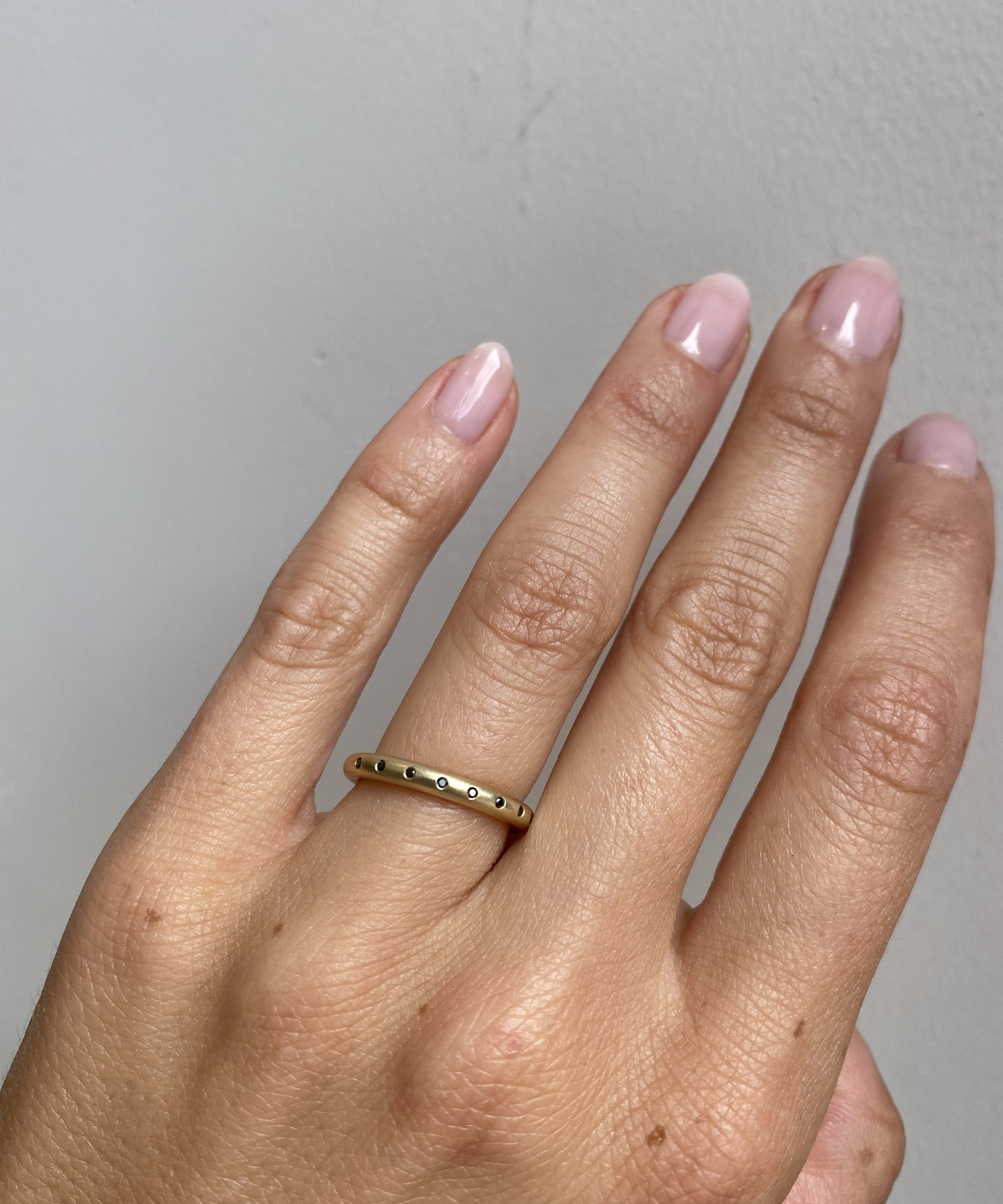 Round Band / Flush 8 Black Diamonds By fitzgerald jewelry