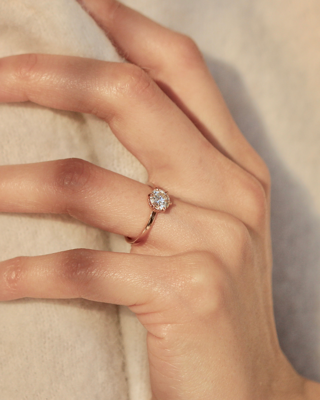 Wei / 6-Prong White Round By fitzgerald jewelry