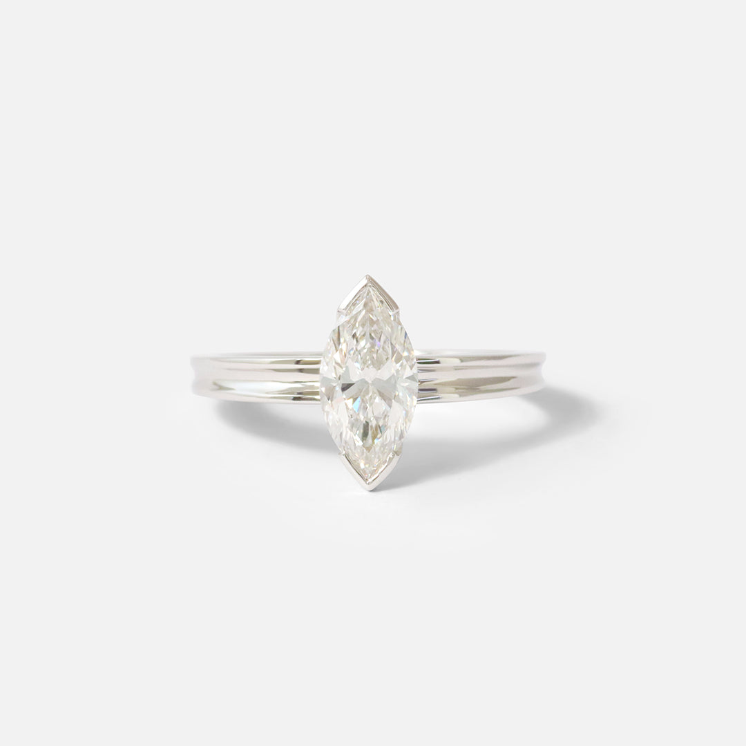 Ariel / Marquise Platinum By Ruowei in ENGAGEMENT Category