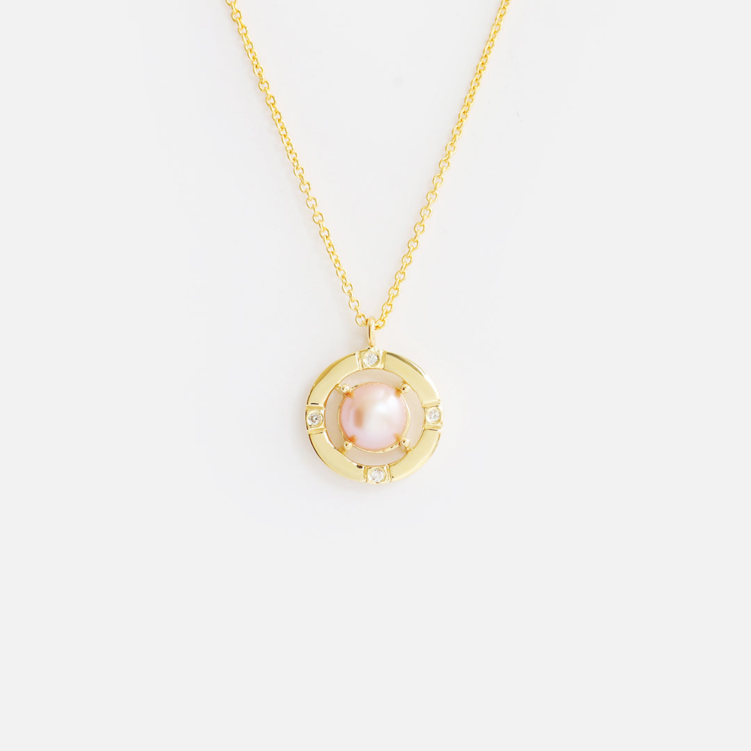 Galaxy / 5.5mm Pearl Necklace By Ruowei in pendants Category