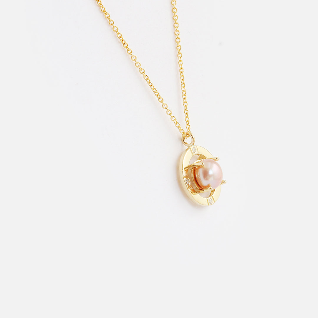 Galaxy / 5.5mm Pearl Necklace By Ruowei in pendants Category