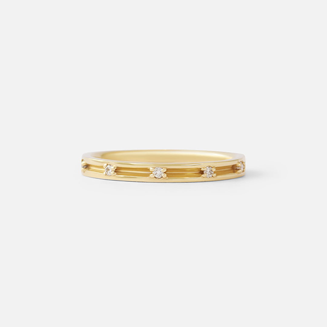 Canal / 2mm 6 Stone Band By Ruowei in WEDDING Category