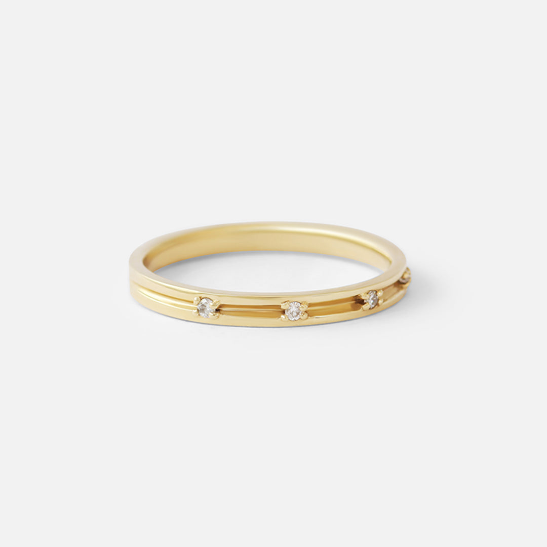 Canal / 2mm 6 Stone Band By Ruowei in WEDDING Category