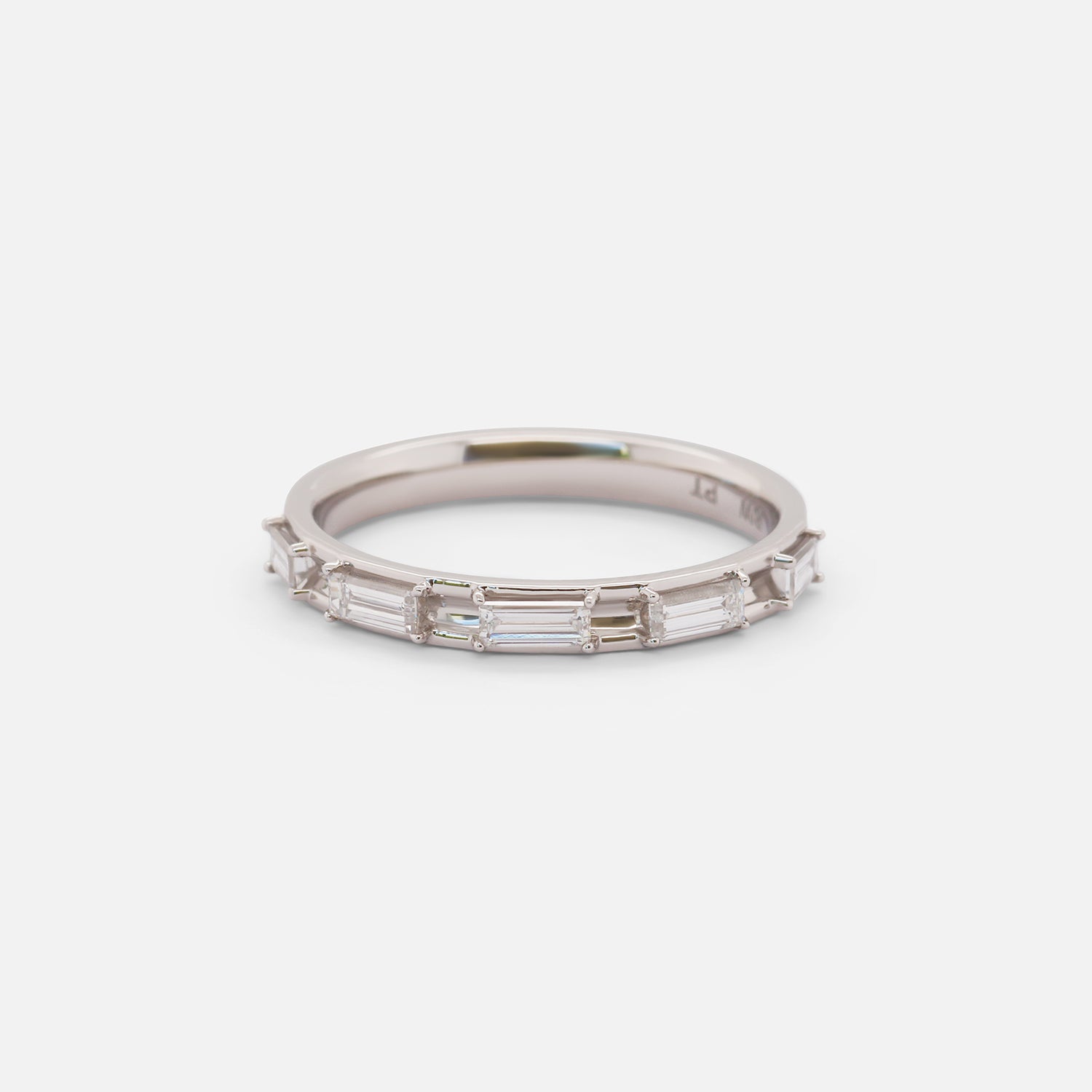 Canal / Baguette Diamond Band By Ruowei
