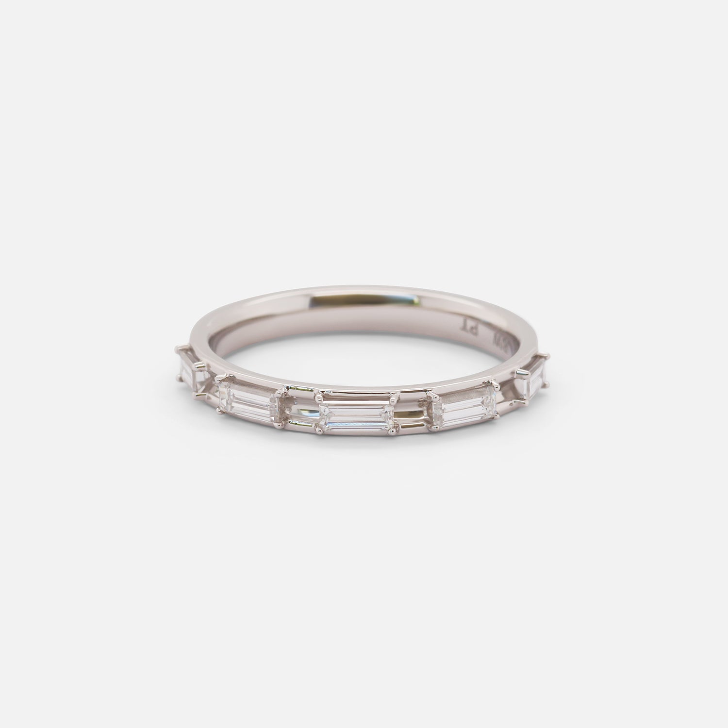 Canal / Baguette Diamond Band By Ruowei in WEDDING Category