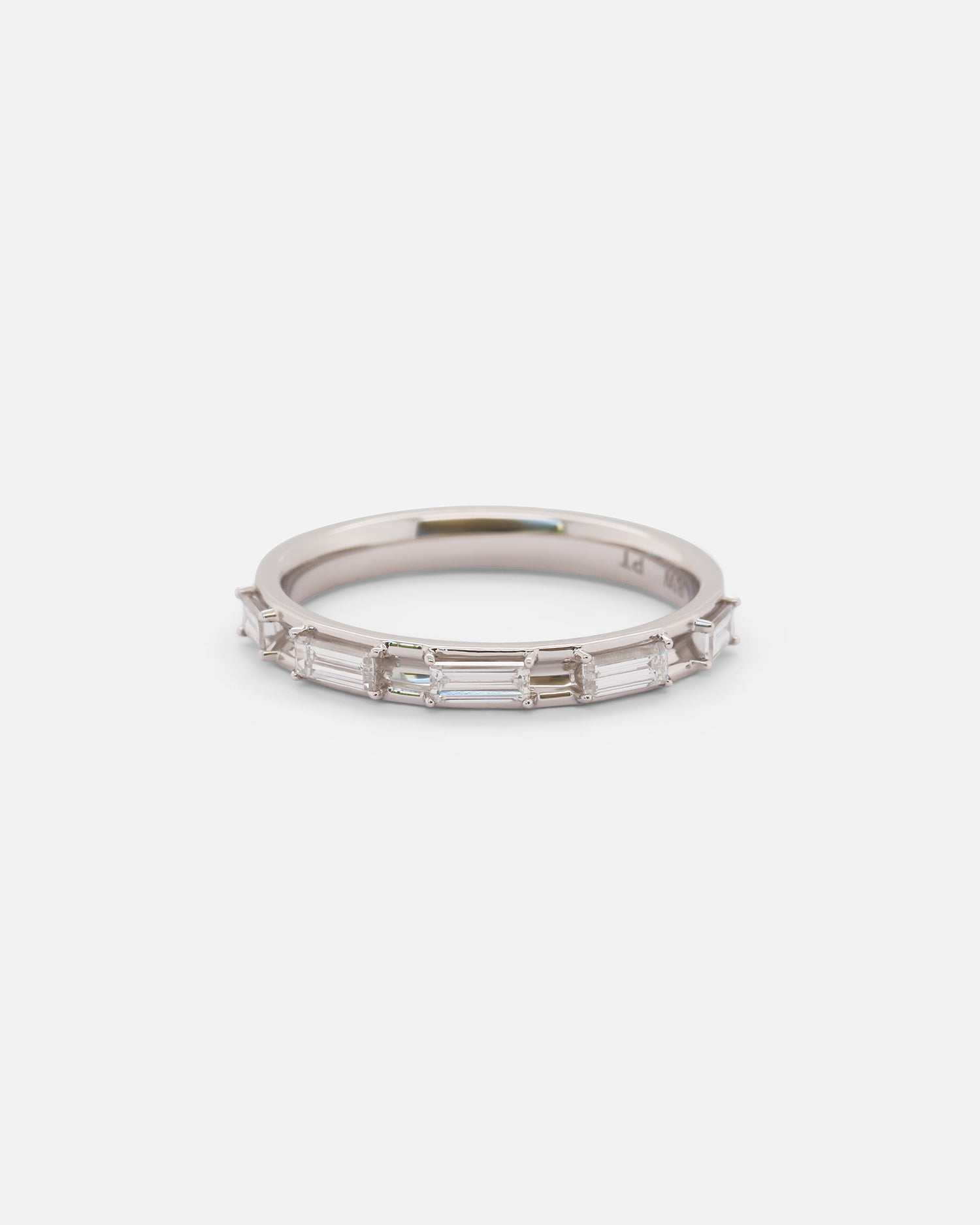 Canal / Baguette Diamond Band By Ruoria