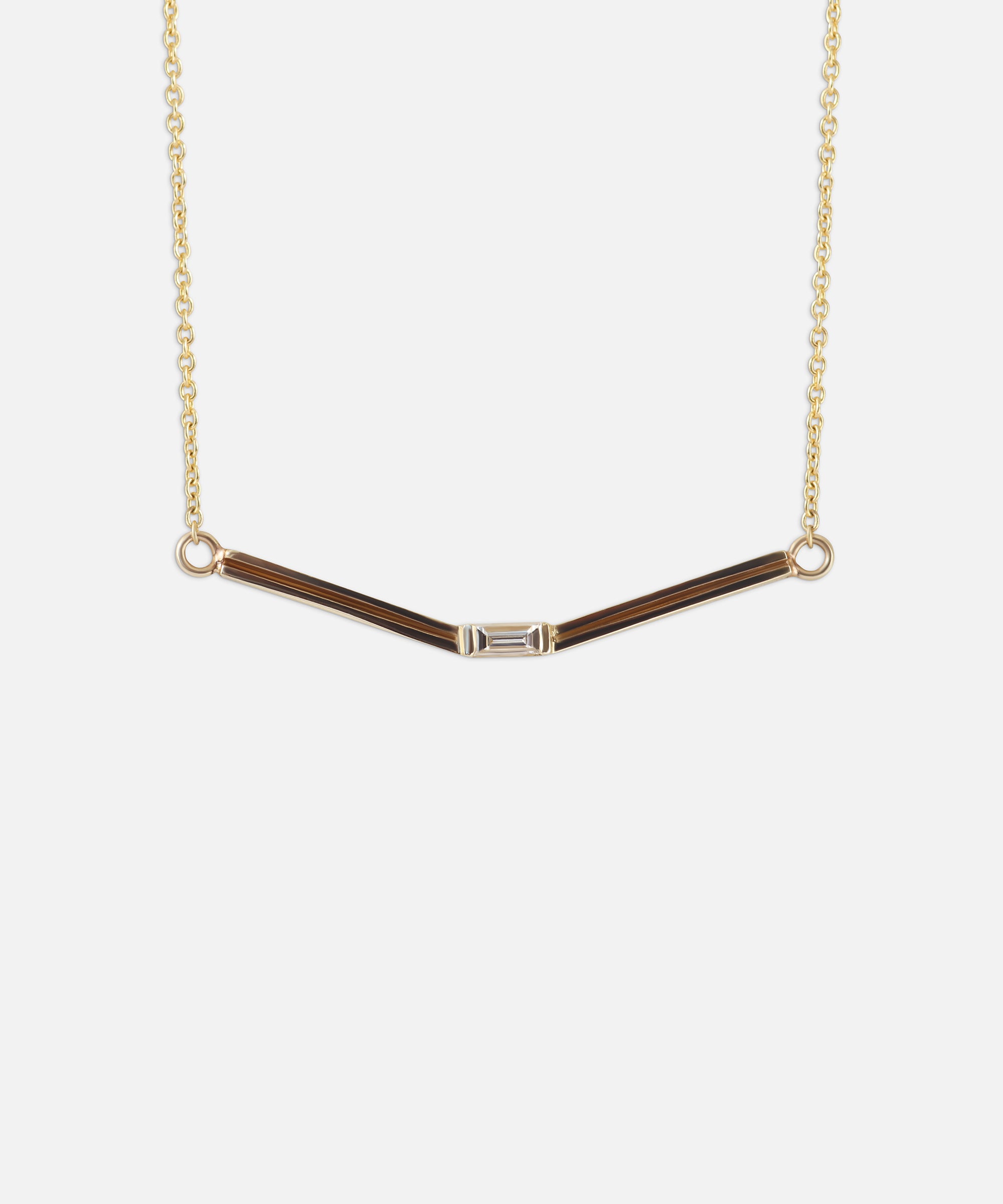 Galaxy / Baguette Arc Necklace By Ruoria