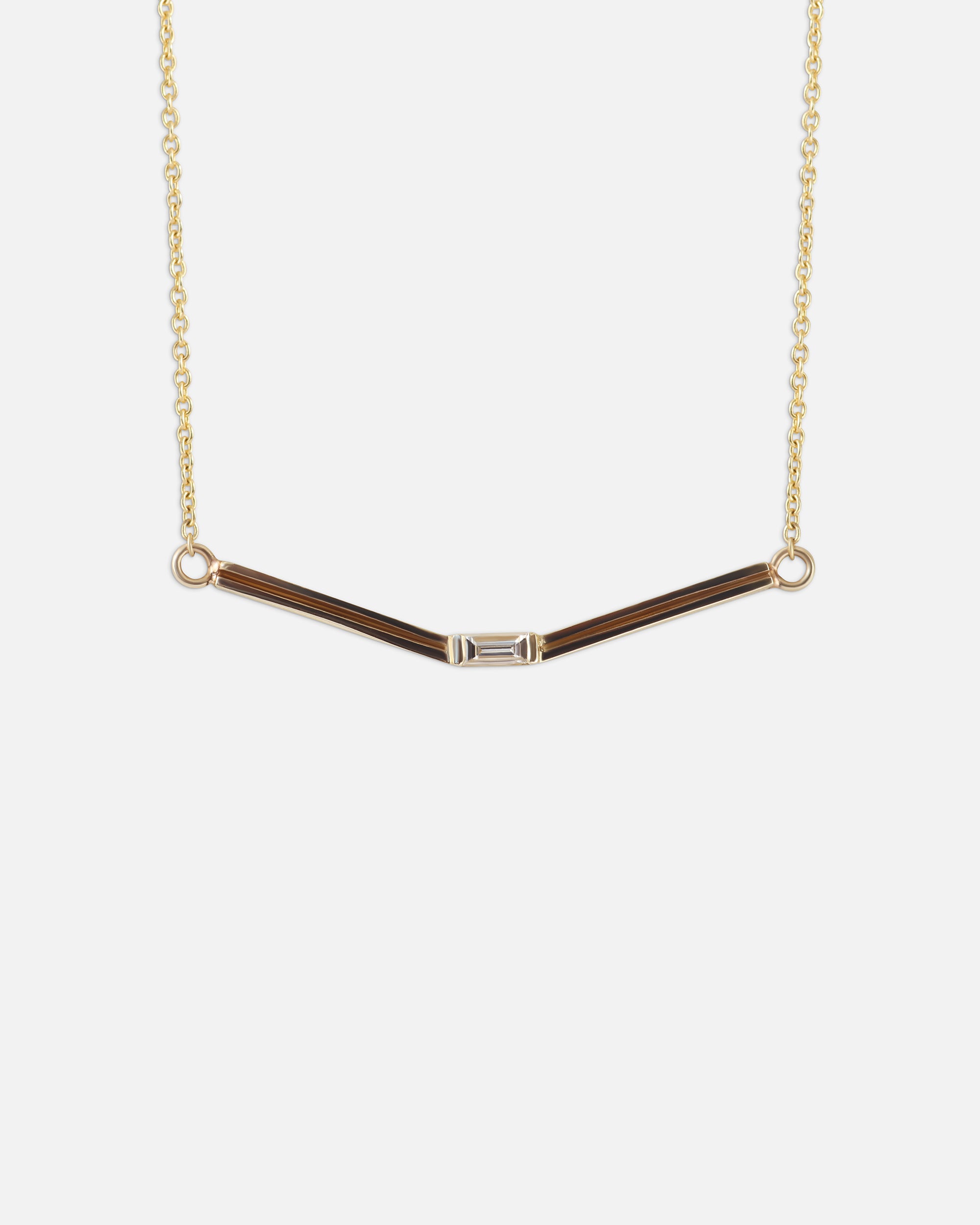 Galaxy / Baguette Arc Necklace By Ruowei in pendants Category