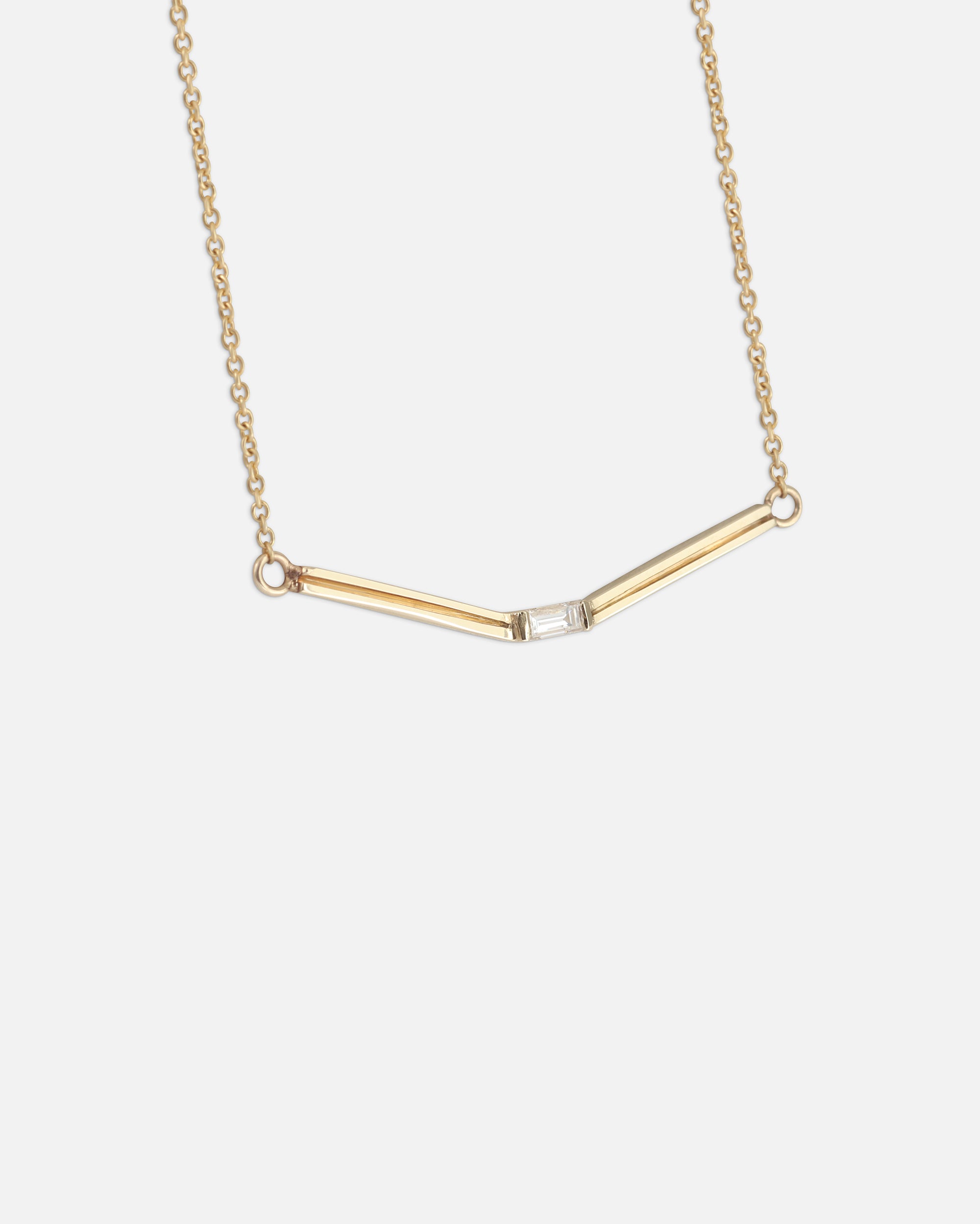 Galaxy / Baguette Arc Necklace By Ruowei in pendants Category