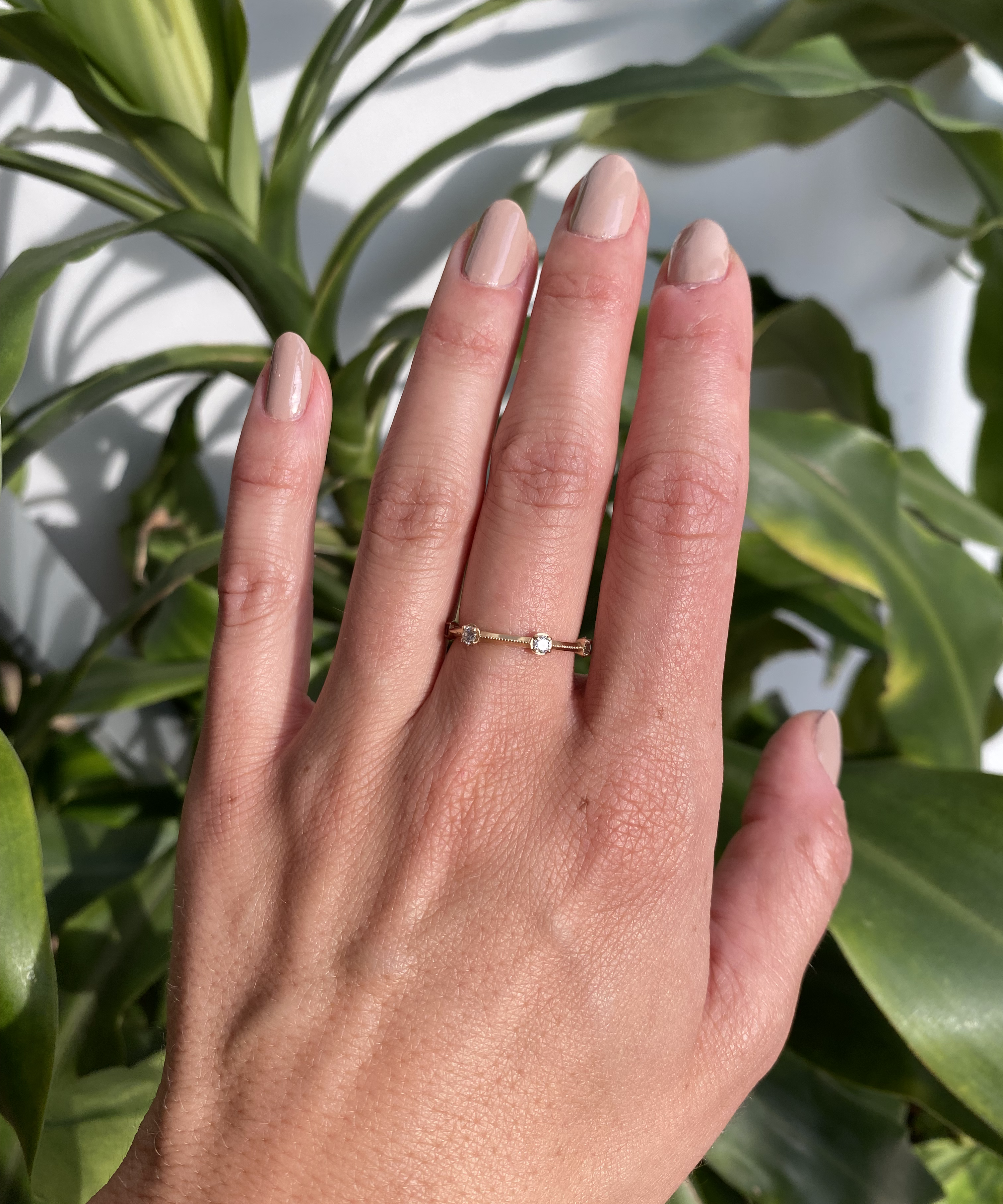 Romantic Array / Linear Diamond Band By Ruoria